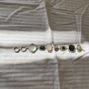 Elegant Silver and Black Women's Bracelet